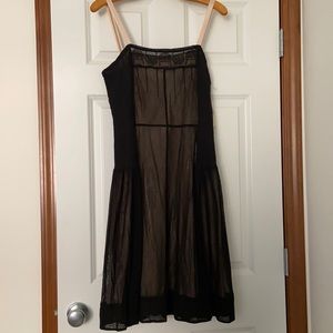 New with tag - black lace dress with tan slip - M